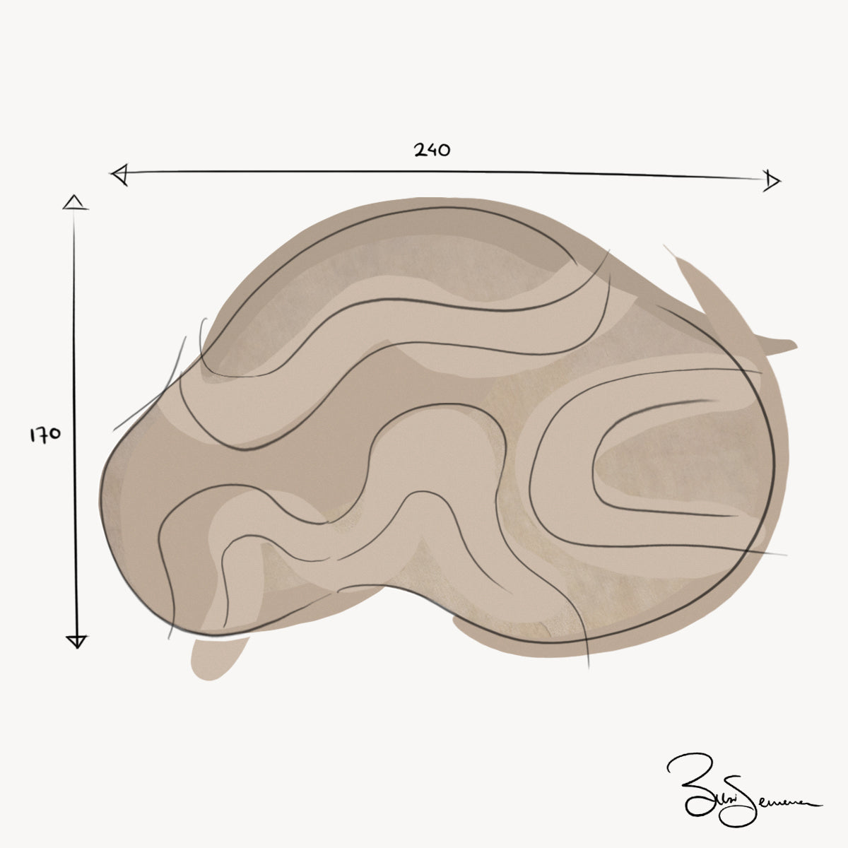 Alya vloerkleed beige