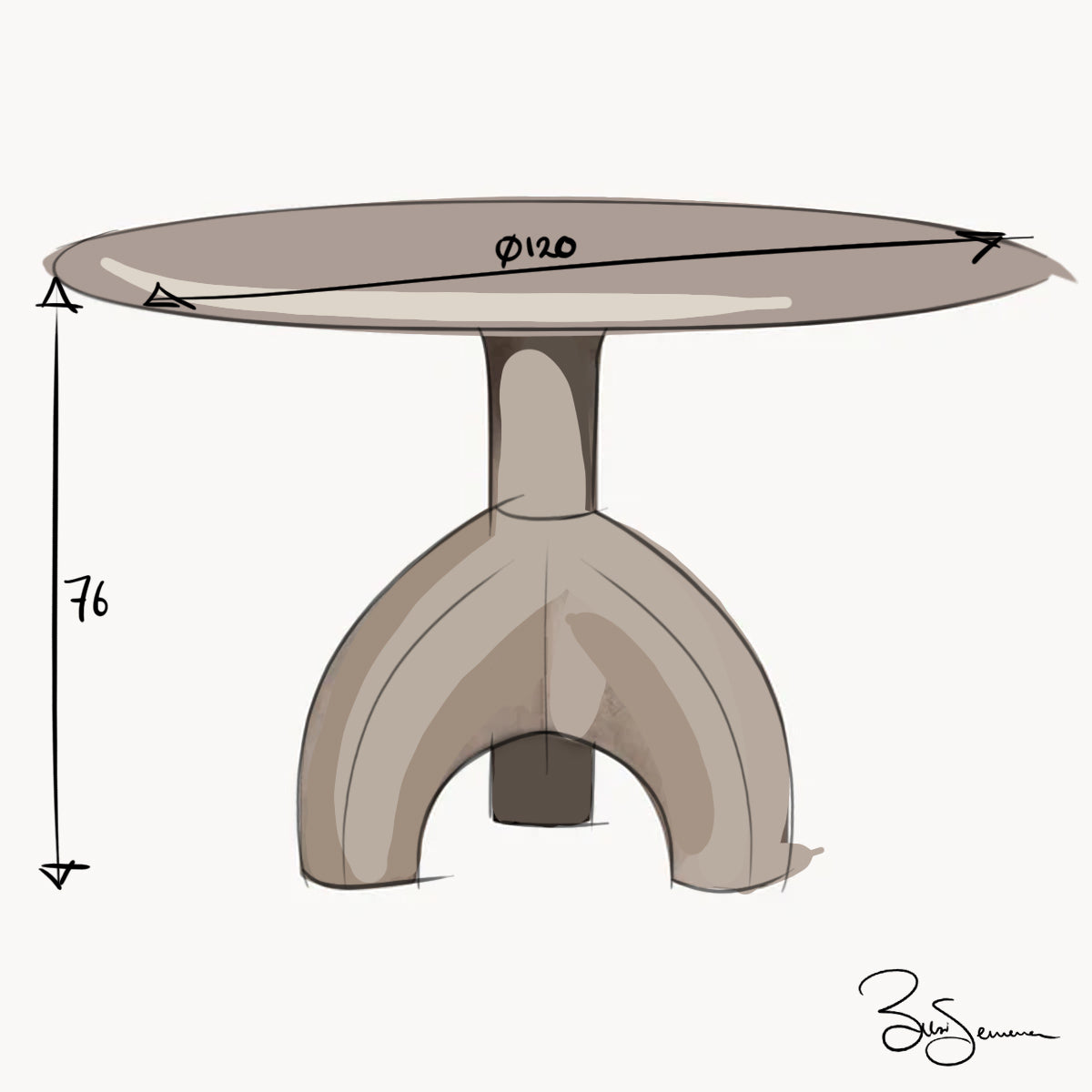 Smooth eettafel naturel