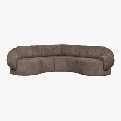 Cocoon hoekbank donkergrijs/bruin
