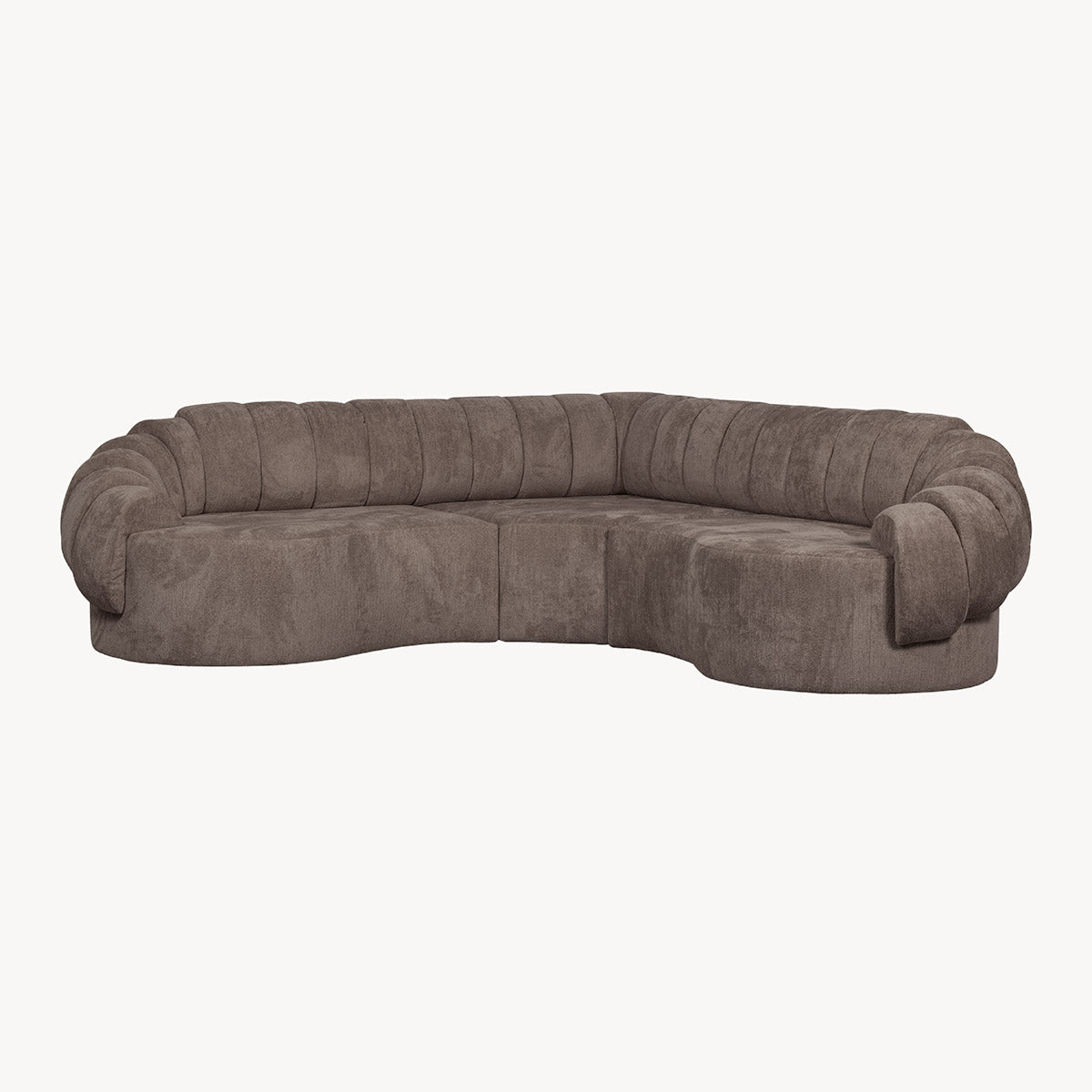 Cocoon hoekbank donkergrijs/bruin