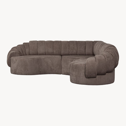 Cocoon hoekbank donkergrijs/bruin