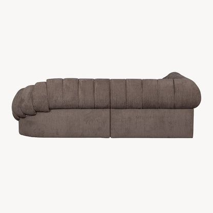 Cocoon hoekbank donkergrijs/bruin