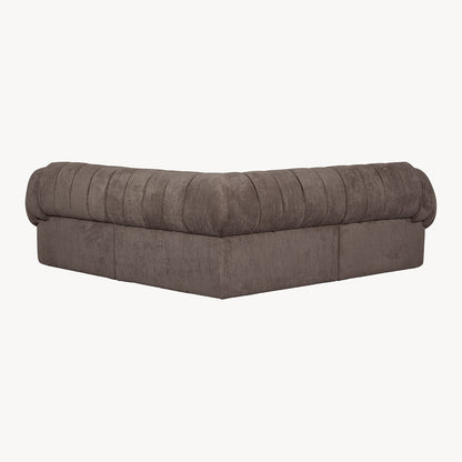 Cocoon hoekbank donkergrijs/bruin