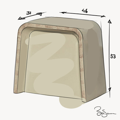 Shoal bijzettafel beige